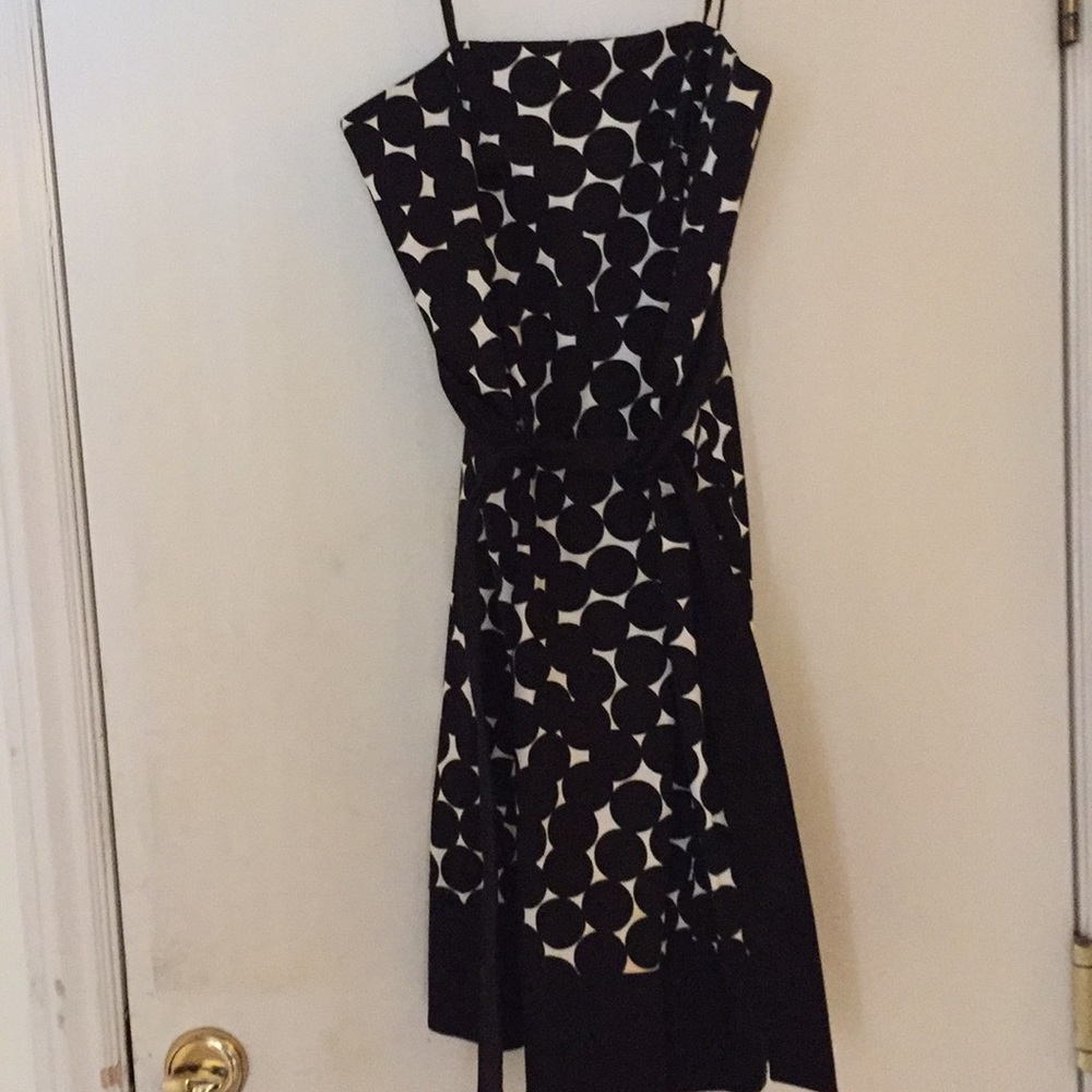 Nine West Black and white strapless dress